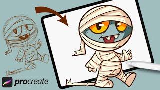 Let's Draw a Mummy: Halloween Procreate Tutorial!