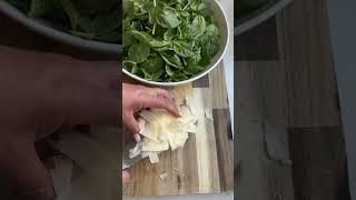 Simple Spinach Salad  with 4 ingredient  #salad  #recipe #cooking #simple  #food #foodie #ytshorts