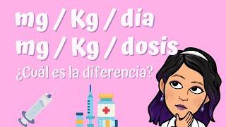 Calcular dosis mg/Kg/día y mg/Kg/dosis | ¡Muy Fácil!