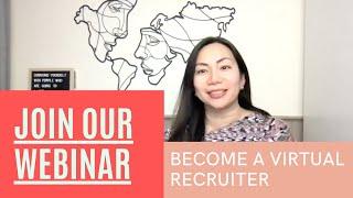 ONLINE TRAINING for Freelancers and VAs: How to be a VIRTUAL RECRUITER