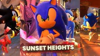 5 versions of Sunset Heights in Sonic games