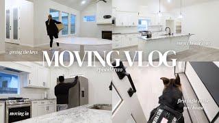 MOVING VLOG 2: getting the keys, empty house tour, moving in + first night in our new house!