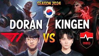 T1 Doran vs NS Kingen - Doran JAYCE vs Kingen SWAIN Top - Patch 14.23 KR Ranked | lolrec