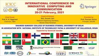 4th International Conference on Innovative Computing and Communication (ICICC-2021) : Day 1