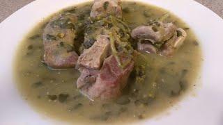 CARNE DE PUERCO EN SALSA VERDE CON VERDOLAGAS