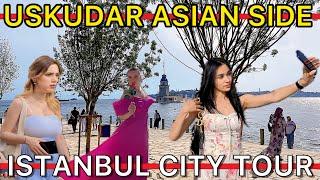 TurkiyeIstanbul,Uskudar Neighborhood Asian Side,Kiz Kulesi,Walking Tour Travel Guide|4K