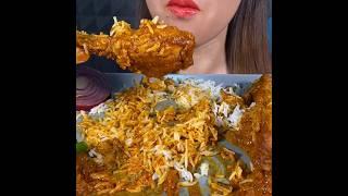 ASMR: EATING SPICY CHICKEN CURRY BASMATI RICE || #shorts #mukbangn#asmreating #mukbangasmr #asmr