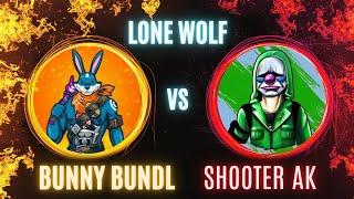 BUNNY BUNDLE VS SHOOTER AK IN LONE WOLF FREE FIRE LONE WOLF #freefire #1v1 #trending