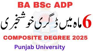 BA BSc ADP Composite Degree Admissions 2025 | ADP Composite Admission 2025 PU