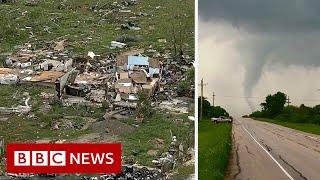 US storms: Hail, tornadoes and flash floods wreak havoc - BBC News