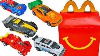 Justice League Hot Wheels Mcdonalds Happy Meal Toys Cars Batman Wonderwoman Aquaman The Flash Cyborg