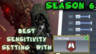 COD MOBILE Season 6 : Best Sensitivity Setting with ( Iron Lungs ) Perk for no recoil in 2022