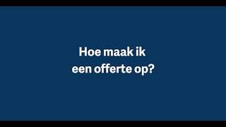 Sage Cloud Demat invoicing - Hoe maak ik een offerte op