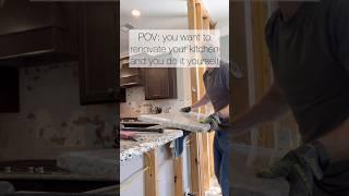 Full DIY #kitchenremodel process! Guess the cost in the comments! Answer at  in description!
