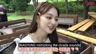 Nakyung mimicking cicada sounds