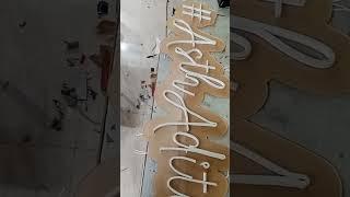 signage Indian neon lights pasting acrylic sheet #