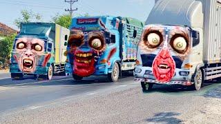 Wow Ada Truk Pertamina Leher Panjang, Truk Kontainer Besar, Truk Zombie, Truk Frank, Max Teman Tayo