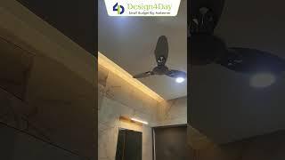 Master bathroom interior design by Design4Day with Shower panel, Toilet & Dressing area #interior