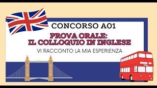 CONCORSO A01,PROVA ORALE: IL COLLOQUIO IN INGLESE.Ti racconto la mia esperienza #insegnante #scuola