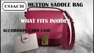 Coach Haul |  Hutton Saddle Bag & Accordion Card Case In Colorblock, What Fits Inside? | RaqReview