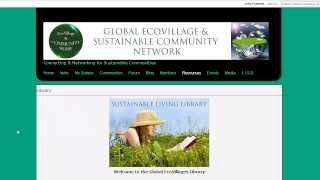 Global EcoVillage Community Network Tutorial - Part 08 - Resources