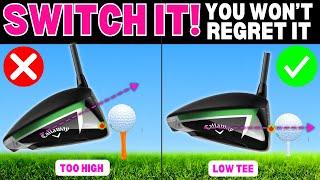 DO NOT HIT UP WITH DRIVER USE THIS TEE HEIGHT INSTEAD (CHEAT METHOD)