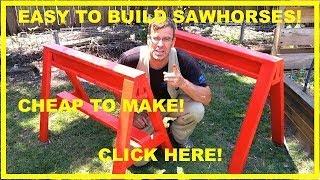 How to Build Sawhorses. Easy, Sturdy and Cheap! PERFECT!