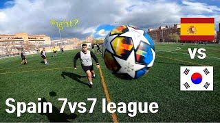 Three Red card.. fight?? I played in the first division of 7vs7 league in Madrid! EP.1
