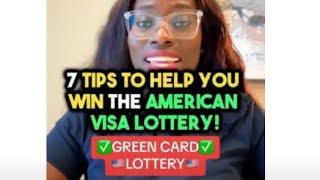 2025 Diversity Visa Lottery: 7 Tips To Help You Win The  American Visa Lottery!