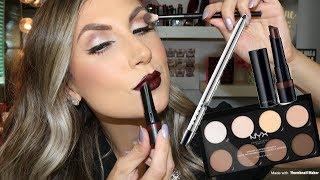 EYESHADOW TO COMPLIMENT A DARK LIP | USING THE NYX CONTOUR PALETTE!