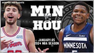 Minnesota Timberwolves vs Houston Rockets Full Game Highlights | Jan 5 | 2024 NBA Season