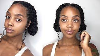 My GO-TO Protective Style Flat Twist Buns | Cool Calm Curly