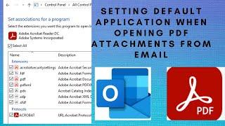 Setting default application when opening pdf attachments from email | 4 easy ways