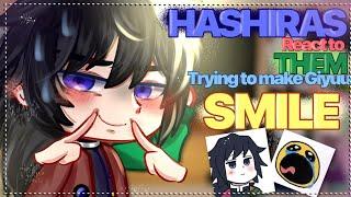 || Hashiras react to them trying to make Giyuu smile || animations || memes || no ships || kny GC