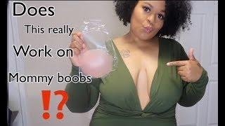 Sticky Bra Does It  Really Work On big Tatas mommy Boobs? coverlift demo review