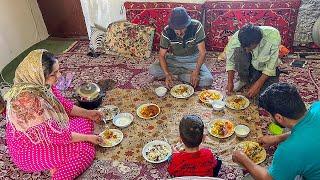 Village life |Cooking minced lamb meat for lunch | Nomadic lifestyle