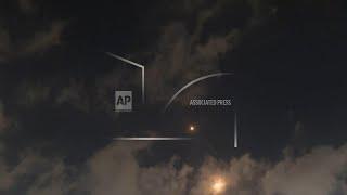 Air defence systems in action over Tel Aviv as projectiles fired at Israel