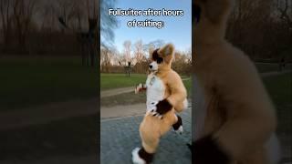 Running to the #fursuit lounge #furry #furries #fursuiters #fursuiting #positivevibes #costume