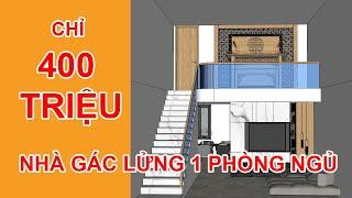 CHỈ 400 TRIỆU - xây được nhà gác lửng đẹp như này.