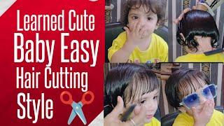 Cute Baby Hair Cutting Style ️ / Easy Baby Hair Cutting Style / Baby girl haircut at Home