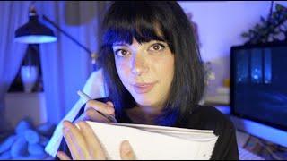 ASMR | Drawing Your Face & Taking Notes (Minimal Talking)