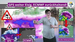 Alles offen! GFS weiter Eisig mit Schneechaos! ECMWF sehr zurückhaltend! Beide mit Luftmassengrenze!