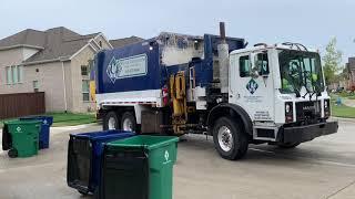Waste Connections Mack MR Labrie Automizer Collecting Recycle