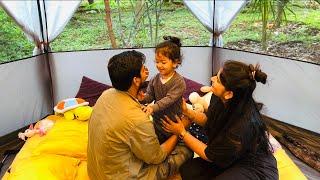 CAMPING WITH FAMILY IN THE HEART OF NATURE! | FIRST RAIN CAMPING | ASMR