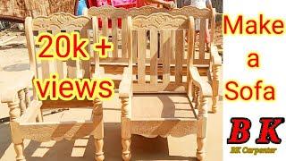 Assemble Wooden Sofa Set 3+1+1 // wood working make a sofa