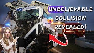 Mid-Road Madness: Unbelievable Collision Revealed! #RoadCollision #shorts