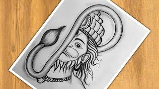 Lord Hanuman Drawing | Hanuman ji Drawing Easy | Pencil Sketch Easy | God Drawing