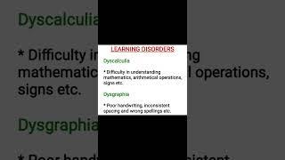Learning disorders || Paper 1 Communication || NTA UGC NET JRF #shortsyoutube #communication
