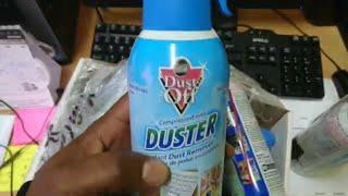 UNBOXING DustOFF Compressed Air Keyboard - Printer - Monitor Review | Tech Vlog