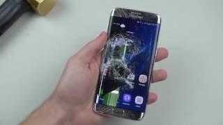 Samsung Galaxy S7 Edge Hammer & Knife Scratch Test